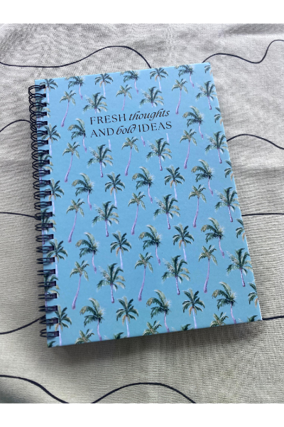 A5 Notebook - Green Palm Trees